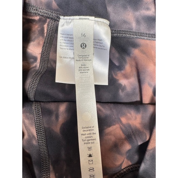 Lululemon NEW Black Crop Leggings Tye Dye Align Athleisure Workout Yoga - Picture 7 of 8